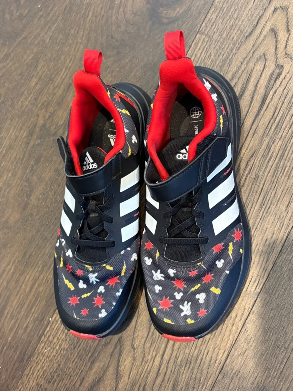 Disney adidas Kids Fortarun 2.0 Mickey Mouse Elastic Sz 6